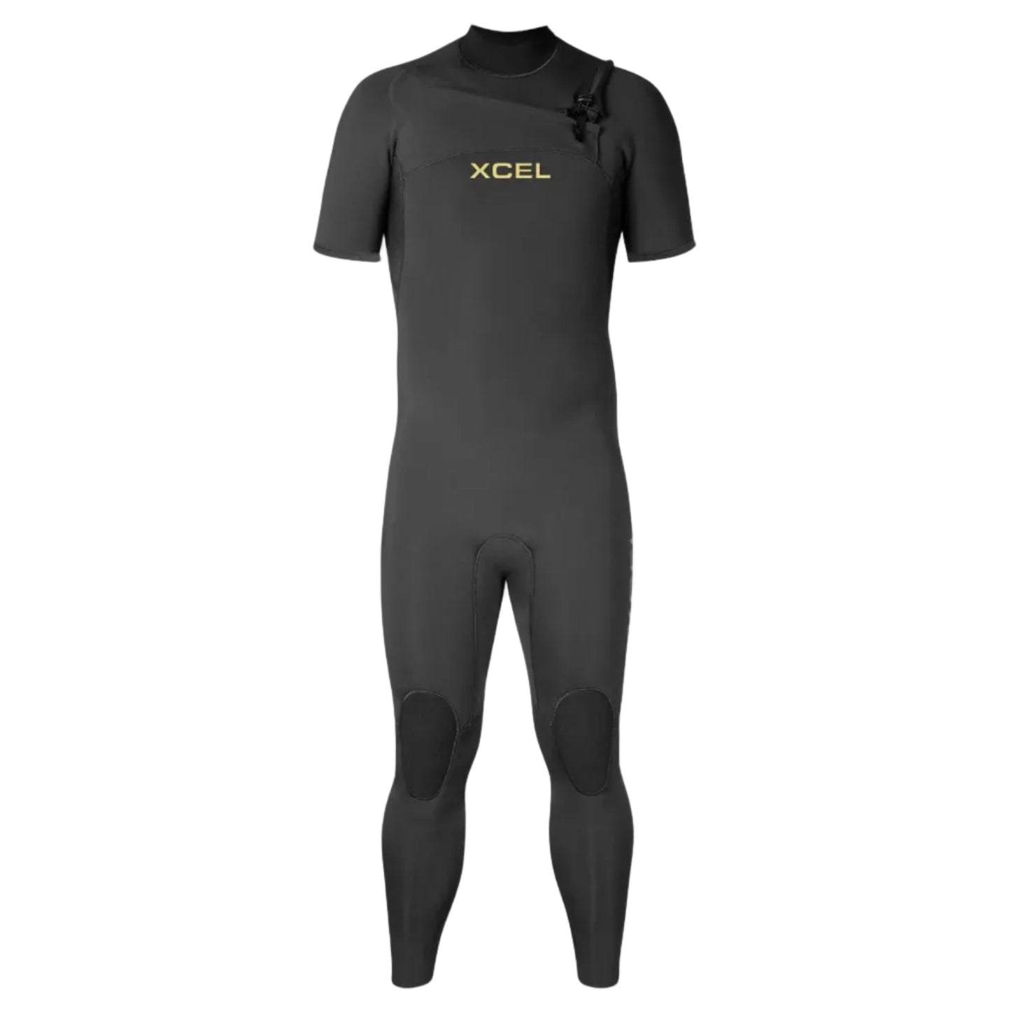 Xcel Comp 2mm Mens Chest Zip Short Sleeve Wetsuit - Black