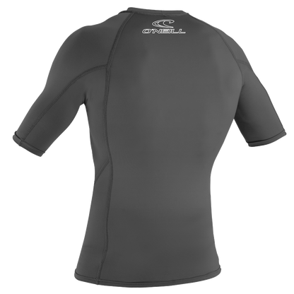 O'Neill Basic Skins Mens Short Sleeve Rash Vest - Graphite - Back