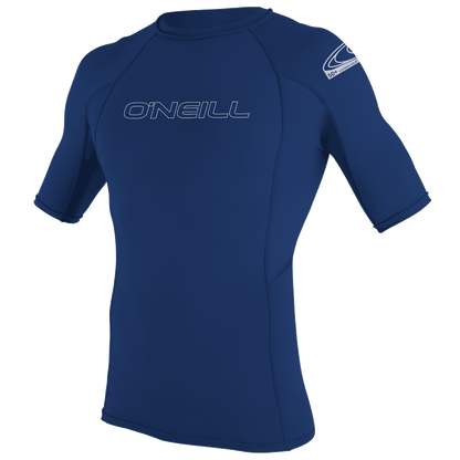 O'Neill Basic Skins Mens Short Sleeve Rash Vest - Navy - Front