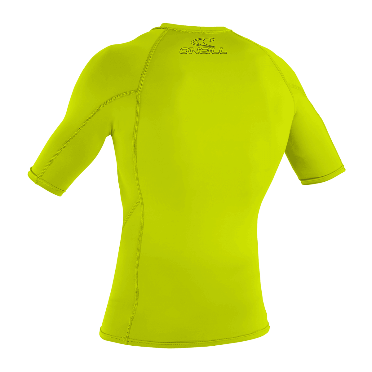 O'Neill Basic Skins Mens Short Sleeve Rash Vest - Lime - Back