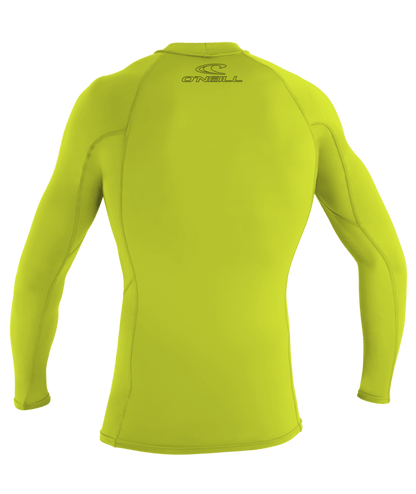 O'Neill Basic Skins Long Sleeve Rash Guard (Medium) SAMPLE  - Lime