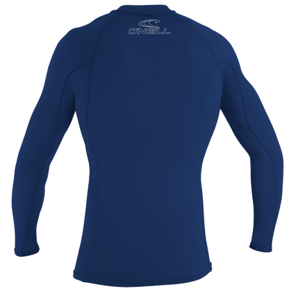 O'Neill Basic Skins Mens Long Sleeve Rash Vest - Navy - Back