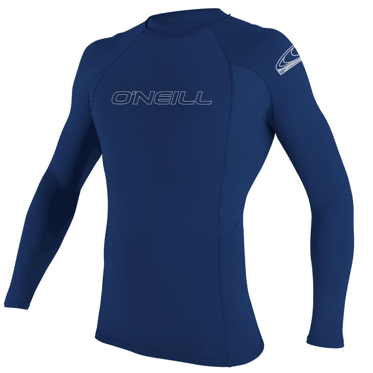 O'Neill Basic Skins Mens Long Sleeve Rash Vest - Navy - Front