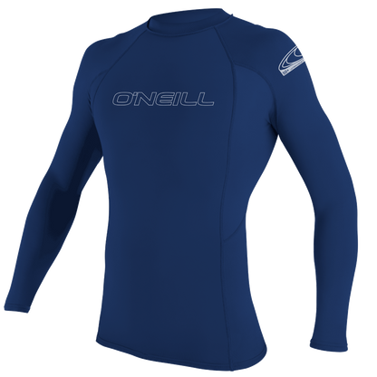 O'Neill Basic Skins Mens Long Sleeve Rash Vest - Navy - Front