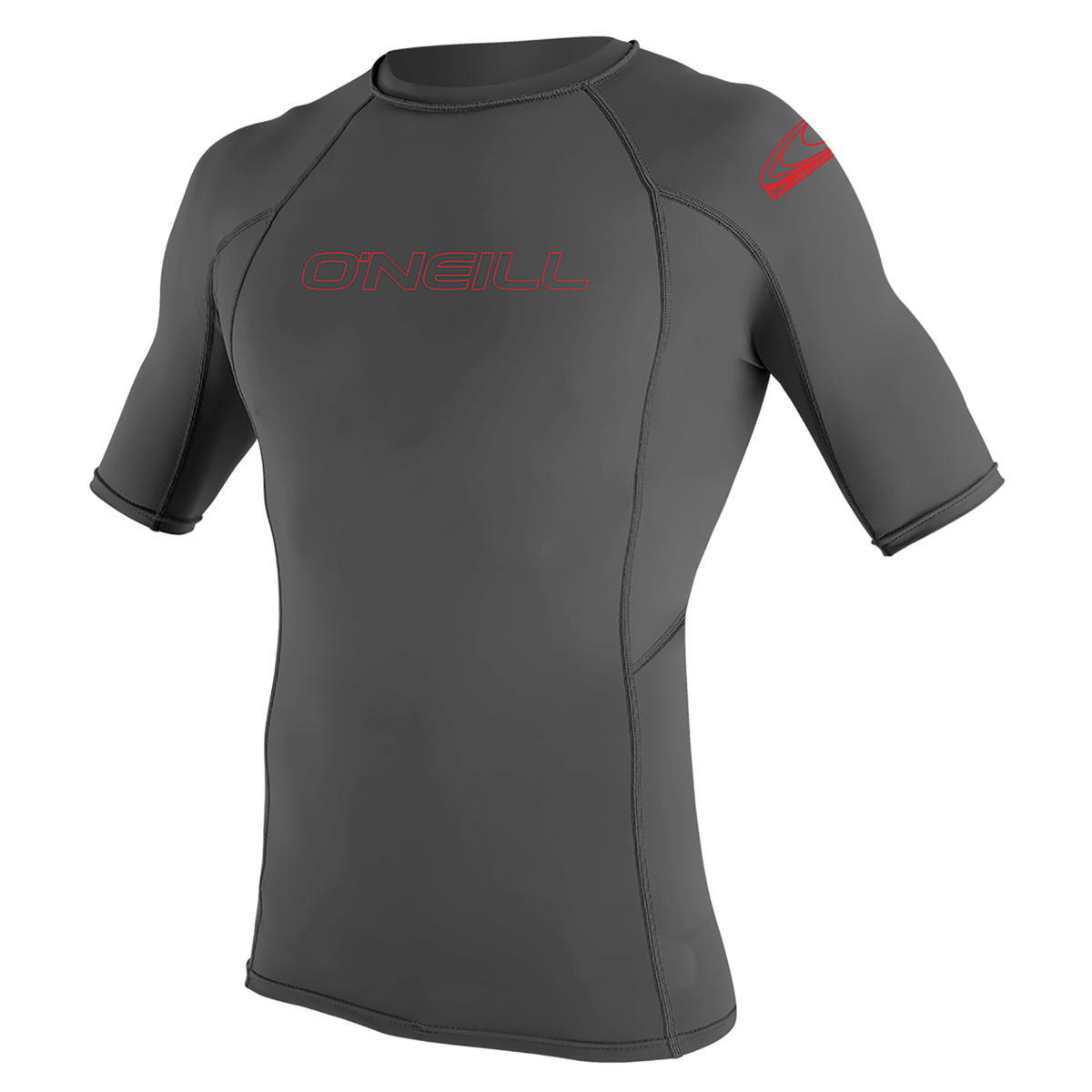 O'Neill Youth Basic Skins Short Sleeve Rash Guard in Graphite