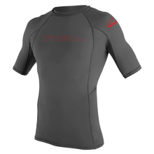 O'Neill Youth Basic Skins Short Sleeve Rash Guard in Graphite