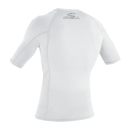 O'Neill Youth Basic Skins Short Sleeve Rash Vest - White