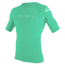 O'Neill Youth Basic Skins Short Sleeve Rash Vest 2021 - Light Aqua