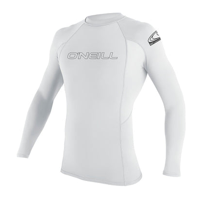 O'Neill Basic Skins Youth Long Sleeve Rash Vest - White - Full View