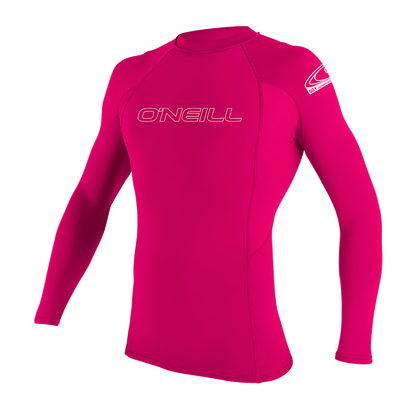 O'Neill Youth Basic Skins Long Sleeve Rash Guard (Age 12) SAMPLE  - Watermelon