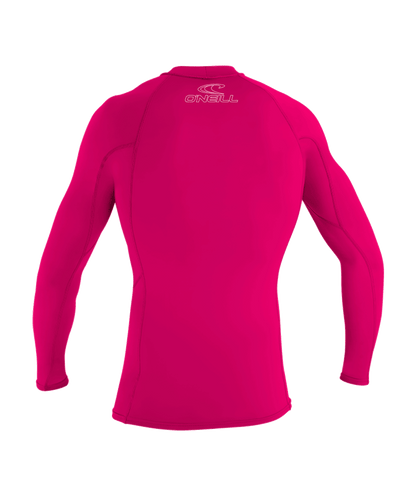 O'Neill Youth Basic Skins Long Sleeve Rash Guard (Age 12) SAMPLE  - Watermelon