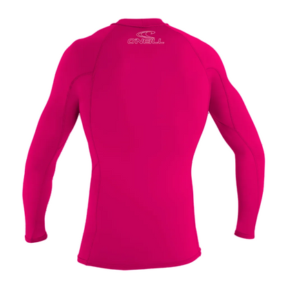 O'Neill Youth Basic Skins Long Sleeve Rash Vest (Age 12) SAMPLE - Watermelon