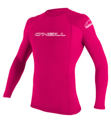 O'Neill Kids Watermelon Pink Rash Vest - Performance fit  - Long Sleeve f