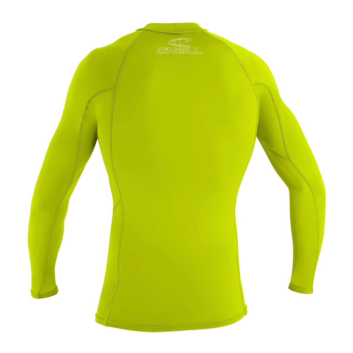 O'Neill Basic Skins Youth Long Sleeve Rash Vest - Lime - Back