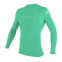 O'Neill Youth Basic Skins Long Sleeve Rash Vest 2021 - Light Aqua