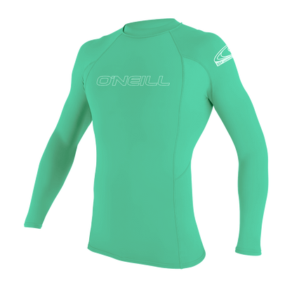 O'Neill Youth Basic Skins Long Sleeve Rash Vest 2021 - Light Aqua