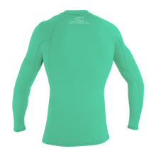 O'Neill Youth Basic Skins Long Sleeve Rash Vest 2021 - Light Aqua - back