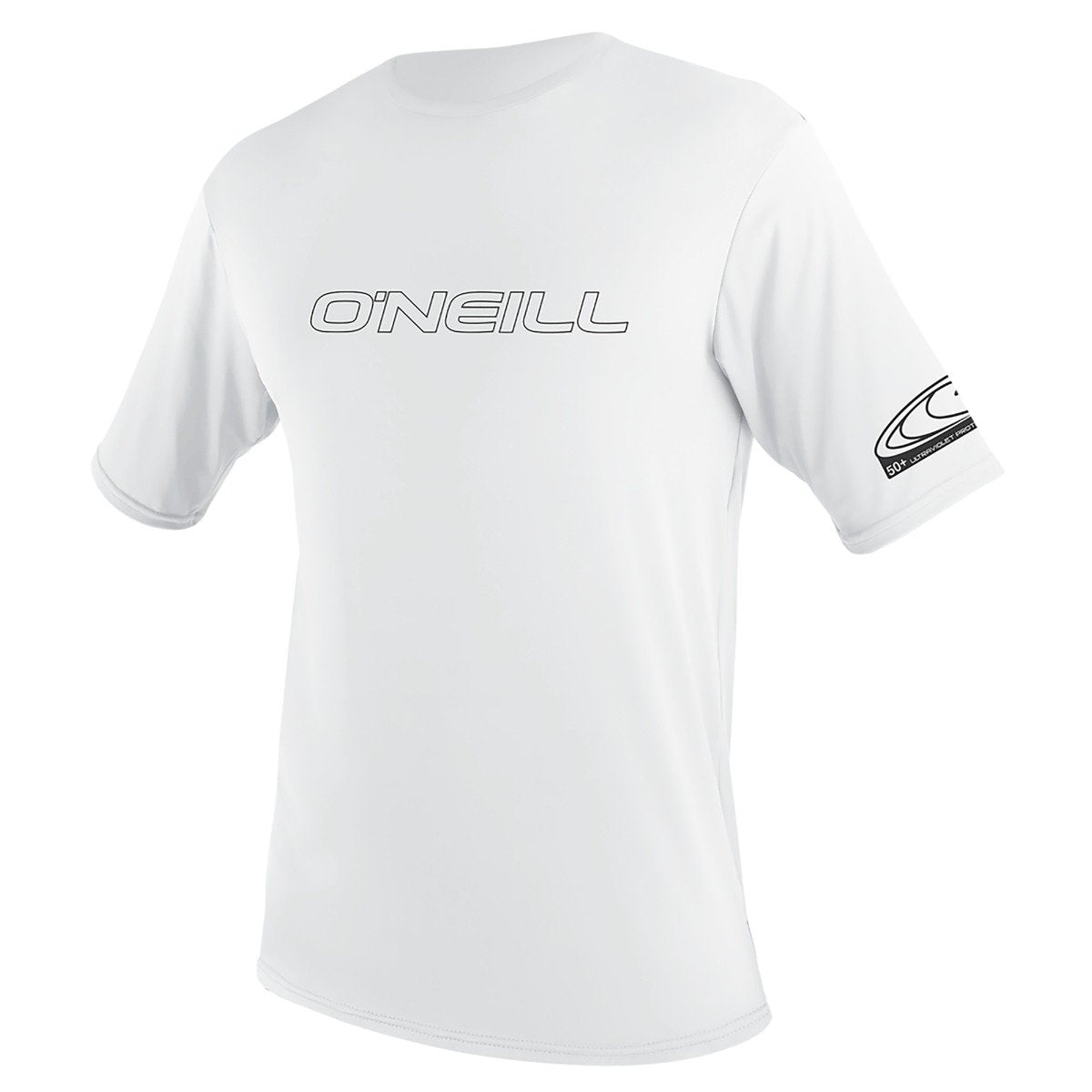 O'Neill Youth Basic Skins Short Sleeve Sun Shirt  2021 - White - Front