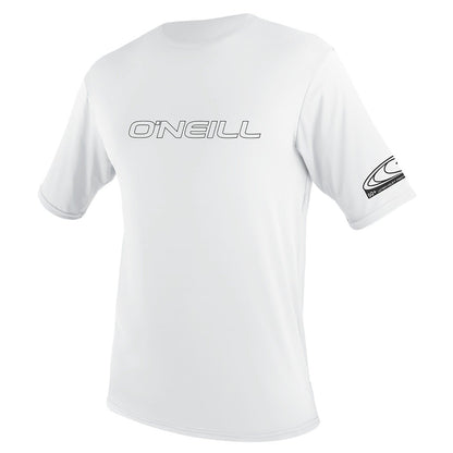 O'Neill Youth Basic Skins Short Sleeve Sun Shirt  2021 - White - Front