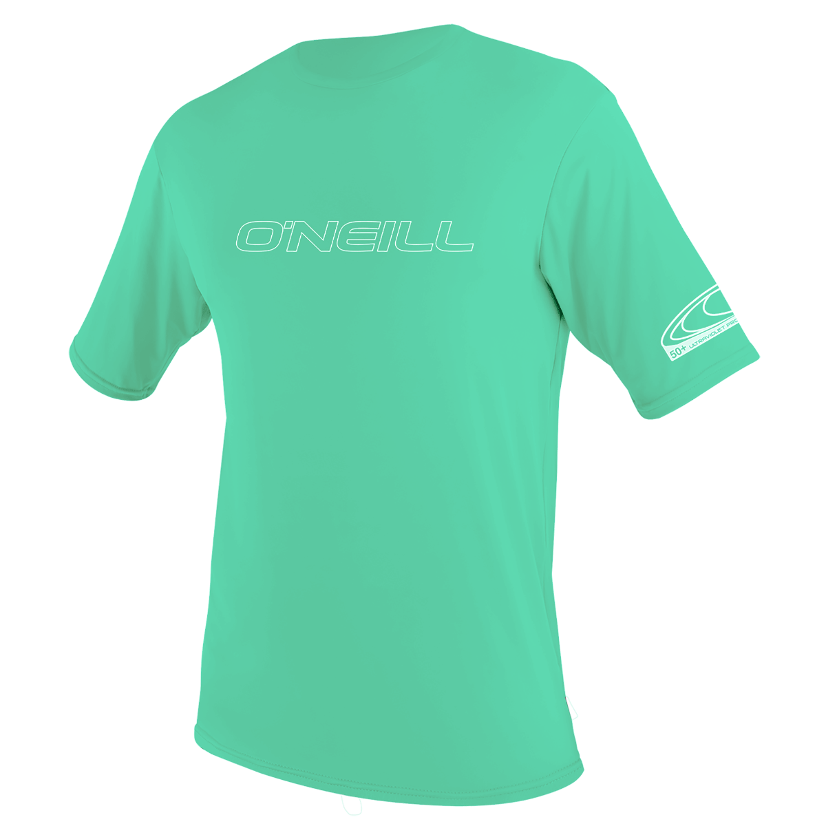 O'Neill Youth Basic Skins Short Sleeve Sun Shirt  2021 - Light Aqua - Front