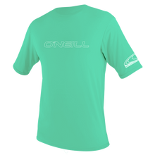 O'Neill Youth Basic Skins Short Sleeve Sun Shirt  2021 - Light Aqua - Front