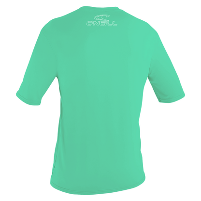 O'Neill Youth Basic Skins Short Sleeve Sun Shirt  2021 - Light Aqua - Back