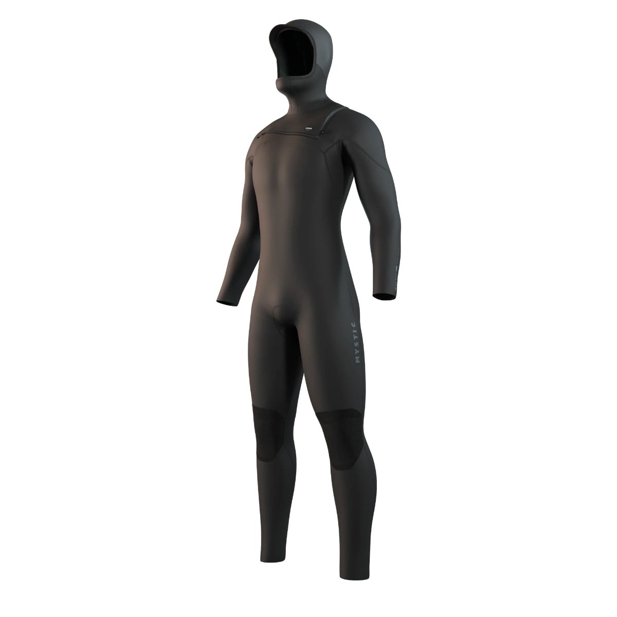 Mystic Motion Hooded Mens 5/3mm Chest Zip Winter Wetsuit in Black