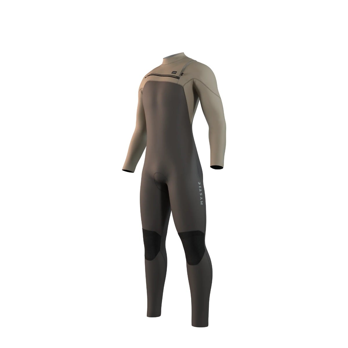Mystic Motion Mens 5/3mm Chest Zip Winter Wetsuit in Truffle