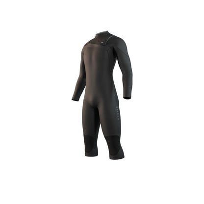 Mystic Motion Mens Longarm 4/3mm Chest Zip Shorty Wetsuit in Black