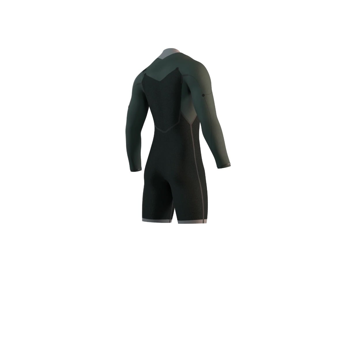 Mystic Motion Mens Longarm 3/2mm Chest Zip Shorty 2025 - Black