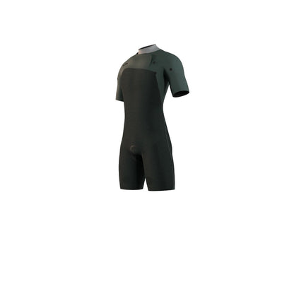 Mystic Motion Mens 3/2mm Chest Zip Summer Shorty 2025 - Black