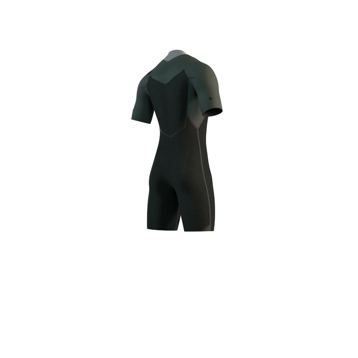 Mystic Motion Mens 3/2mm Chest Zip Summer Shorty 2025 - Black