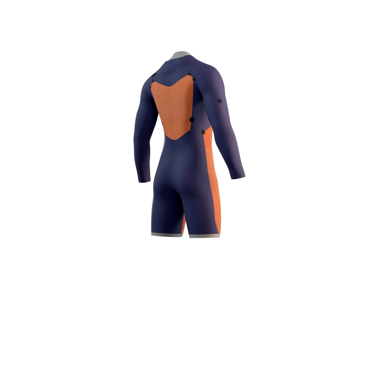 Mystic Star Mens 3/2mm Chest Zip Longarm Shorty 2025 - Navy