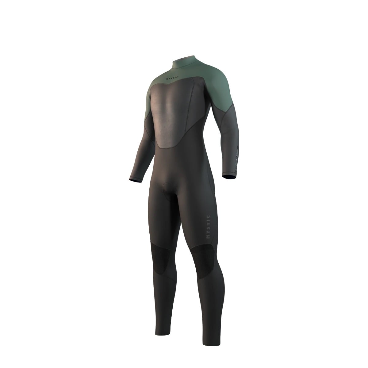 Mystic Star Mens 4/3mm Back Zip Wetsuit in Dark Olive