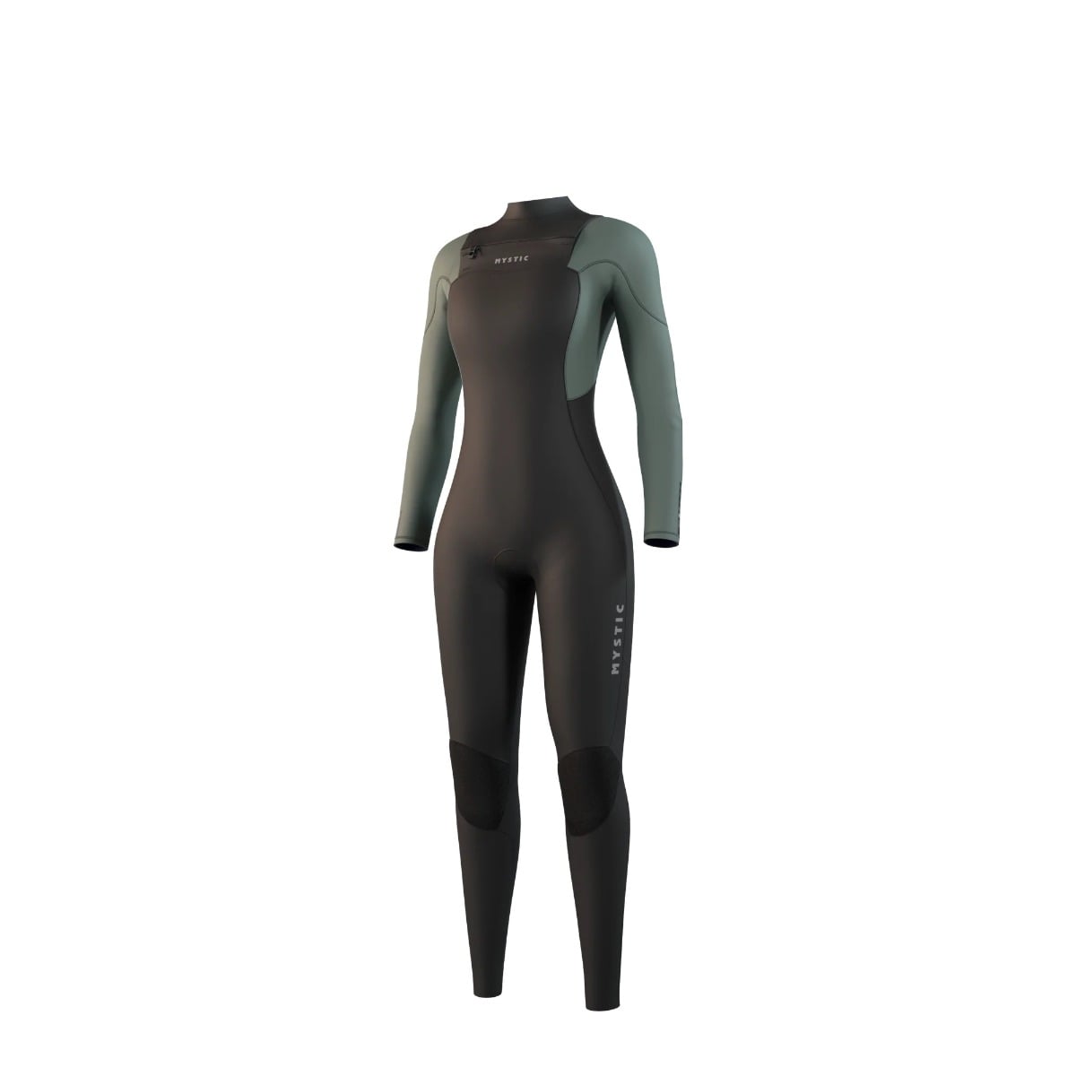 Mystic Star Womens 5/3mm Chest Zip Winter Wetsuit in Dark Olive