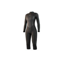 Mystic Brand Womens Back Zip Long Arm 3/2mm Flatlock Shorty in Black