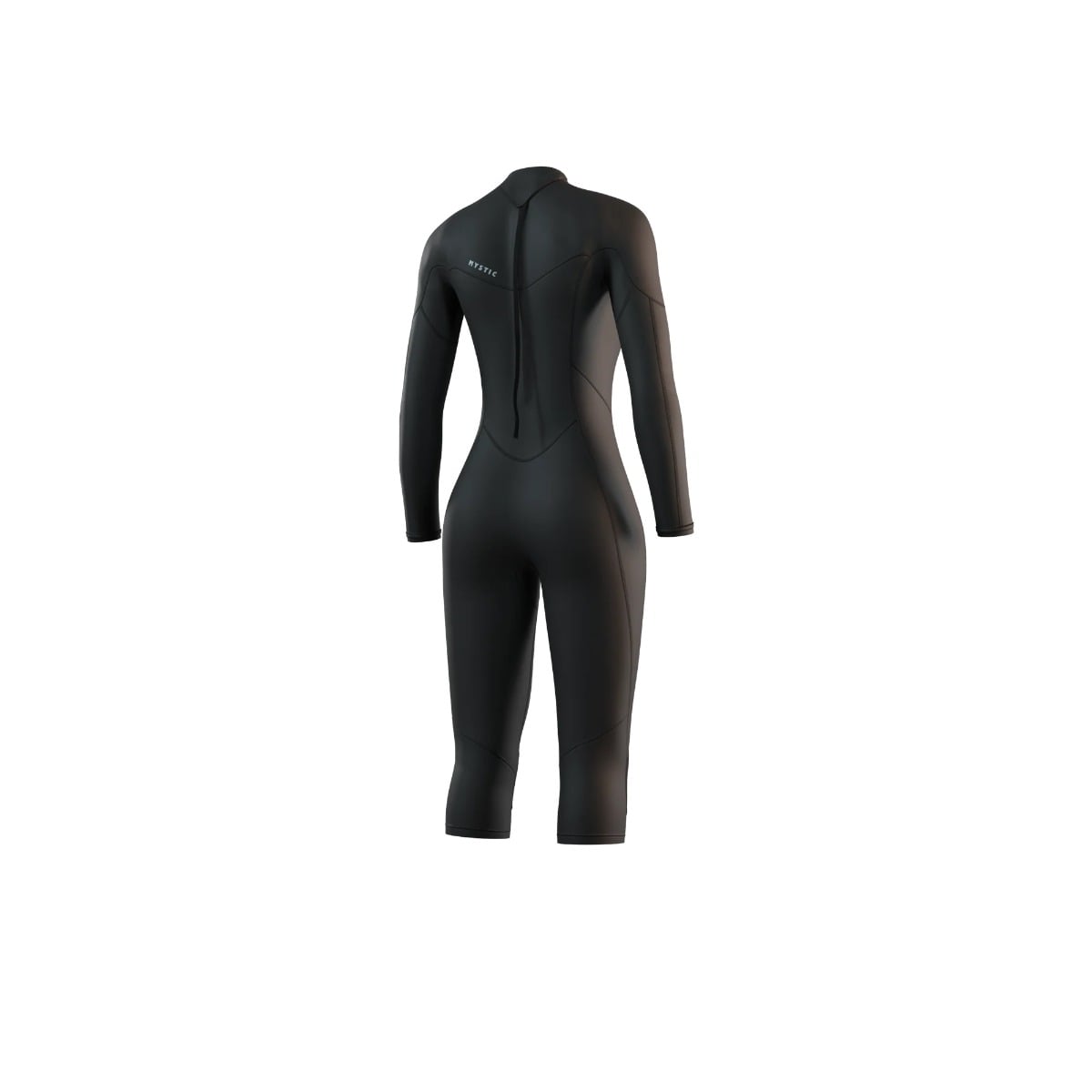 Mystic Brand Womens Back Zip Long Arm 3/2mm Flatlock Shorty 2025 - Black