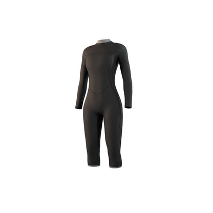 Mystic Brand Womens Back Zip Long Arm 3/2mm Flatlock Shorty 2025 - Black