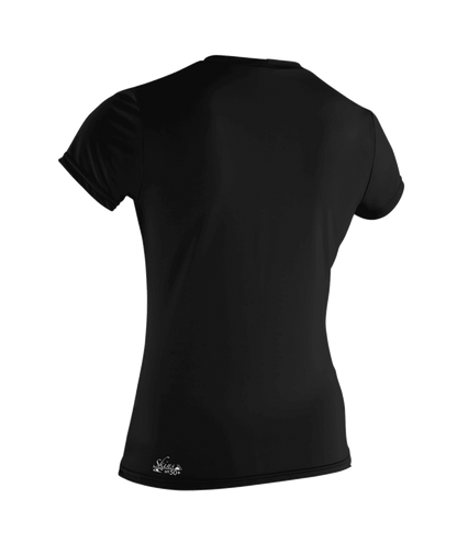 O'Neill Womens Basic Skins Short Sleeve Sun Shirt (Small) SAMPLE  - Black