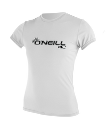 O'Neill Basic Skins Womens Sun Tee Shirt - White - Front