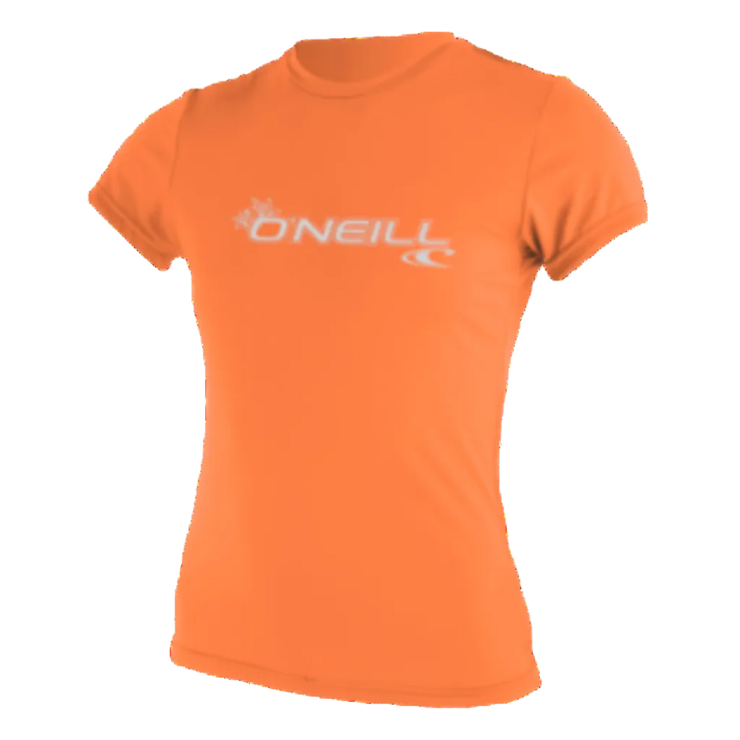 O'Neill Basic Skins Womens Short Sleeve Rash Tee (Small) SAMPLE - Light Grapefruit