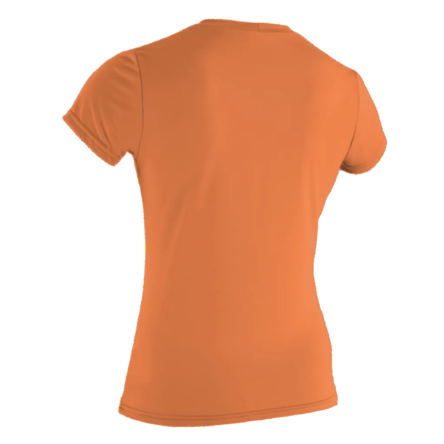 O'Neill Basic Skins Womens Short Sleeve Rash Tee (Small) SAMPLE - Light Grapefruit