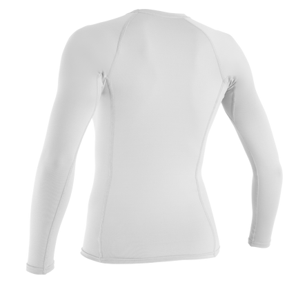O'Neill Basic Skins Womens Long Sleeve Rash Vest - White - Back