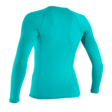O'Neill Basic Skins Women's Long Sleeve Rash Guard (Small) SAMPLE  - Light Aqua