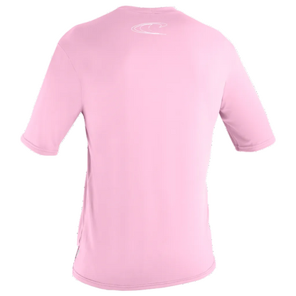 O'Neill Basic Skins Womens Short Sleeve Sun Shirt (Medium) SAMPLE - Pink