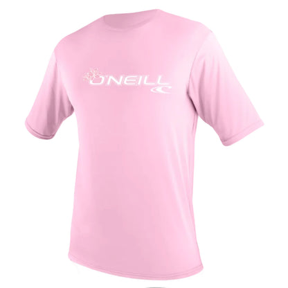 O'Neill Basic Skins Womens Short Sleeve Sun Shirt (Medium) SAMPLE - Pink