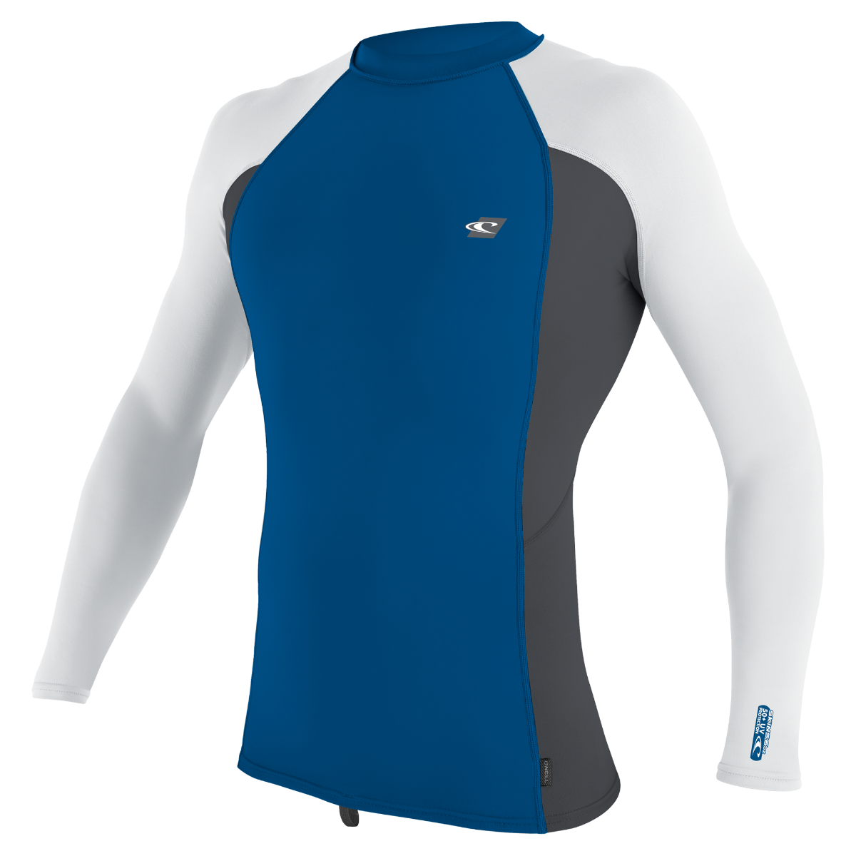 O'Neill Premium Skins Mens Long Sleeve Rash Guard - Deep Sea / Graphite / White