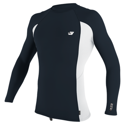 O'Neill Premium Skins Mens Long Sleeve Rash Guard - Slate / White