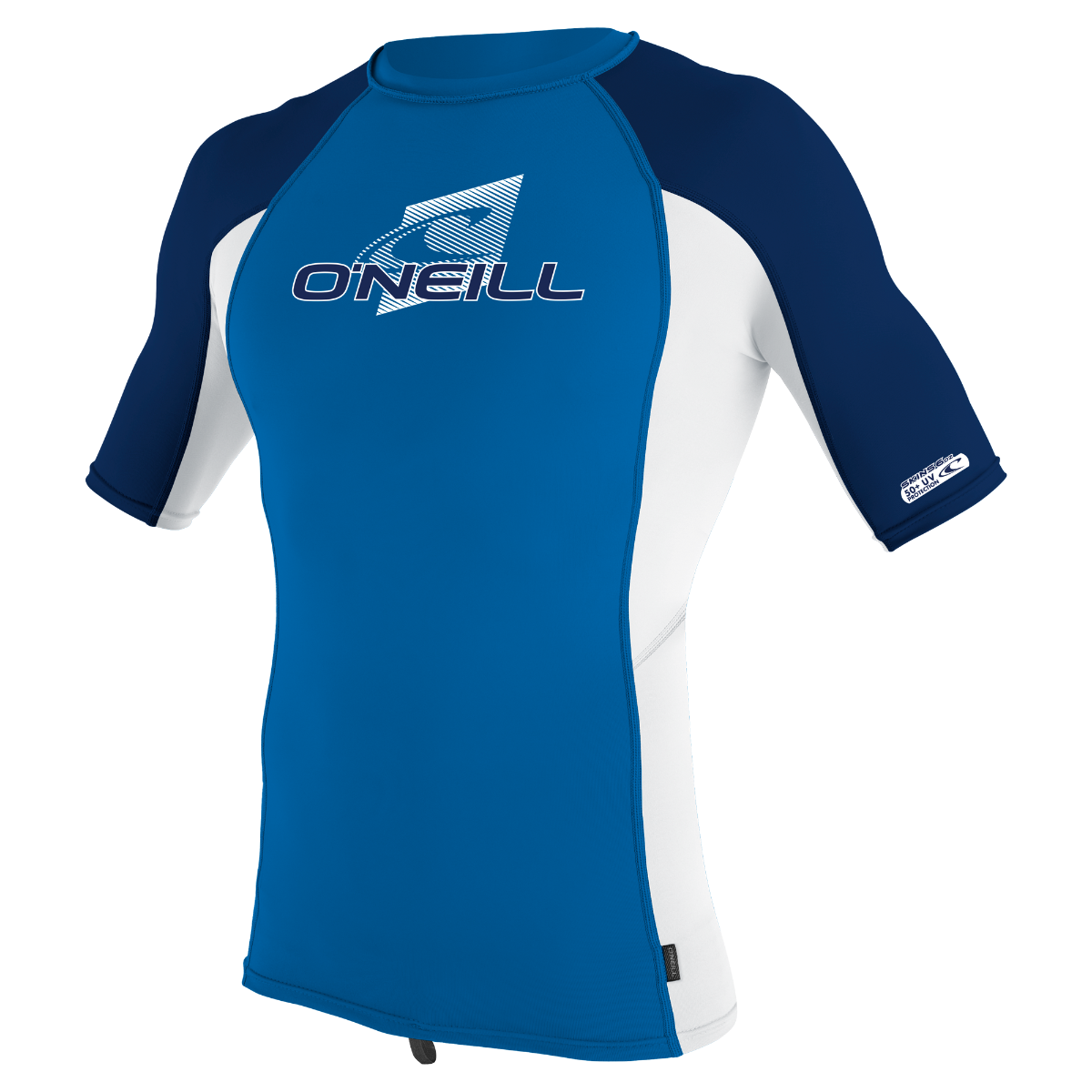 O'Neill Premium Skins Youth Short Sleeve Rash Guard - Ocean / White / Navy