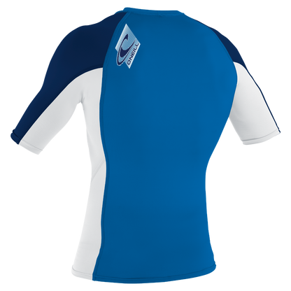 O'Neill Premium Skins Youth Short Sleeve Rash Guard - Ocean / White / Navy